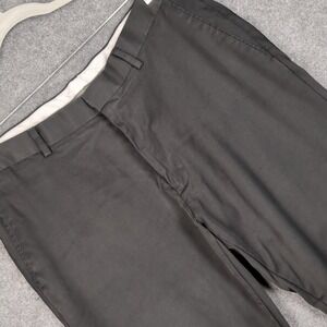 PGA Tour Mens Golf Pants Black Flat Front Straight Leg Performance 35 Waist